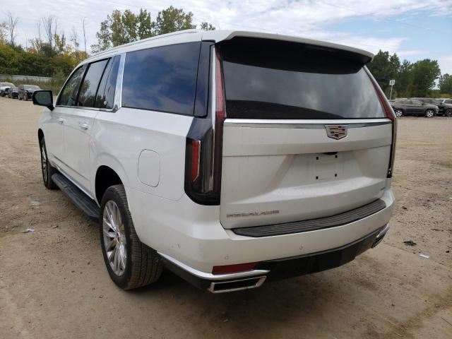 1GYS4KKL6NR210230 - 2022 CADILLAC ESCALADE E WHITE photo 3