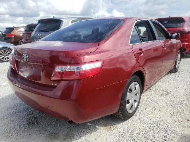 JTNBE46K673034636 - 2007 TOYOTA CAMRY CE RED photo 4