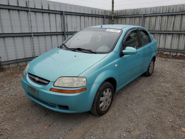 KL1TD52685B365657 - 2005 CHEVROLET AVEO BASE TURQUOISE photo 2