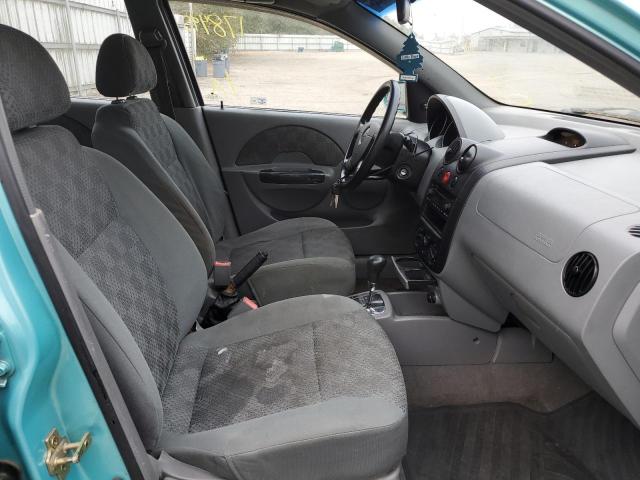 KL1TD52685B365657 - 2005 CHEVROLET AVEO BASE TURQUOISE photo 5