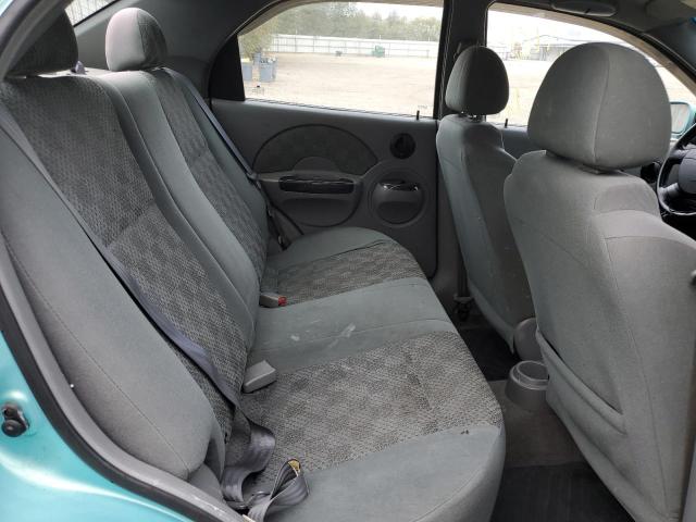 KL1TD52685B365657 - 2005 CHEVROLET AVEO BASE TURQUOISE photo 6