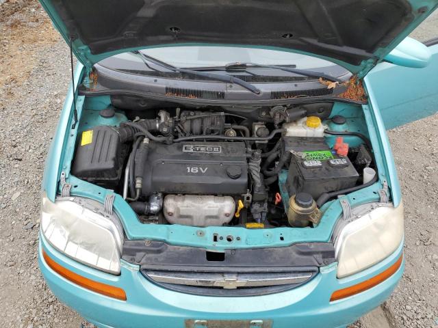 KL1TD52685B365657 - 2005 CHEVROLET AVEO BASE TURQUOISE photo 7