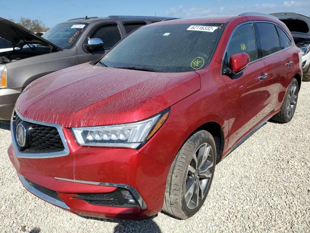 5J8YD4H88KL013624 - 2019 ACURA MDX ADVANC MAROON photo 2