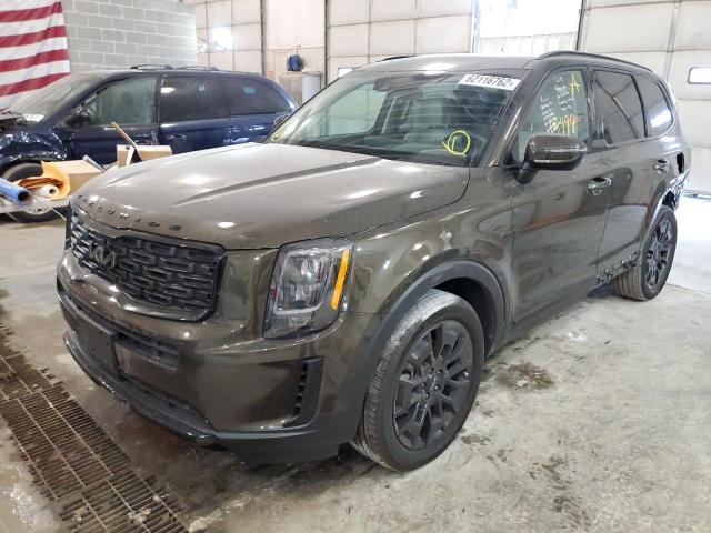 5XYP3DHC2NG237747 - 2022 KIA TELLURIDE GREEN photo 2