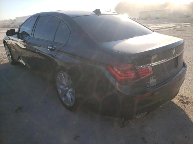 WBAYE8C54DD133026 - 2013 BMW 7 SERIES BLACK photo 3