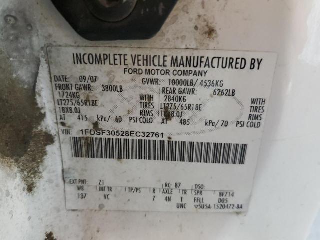 1FDSF30528EC32761 - 2008 FORD F350 SRW SUPER DUTY  photo 10