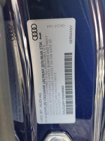 WAUCGAFH1EN008983 - 2014 AUDI S5 PREMIUM 蓝色 照片 10