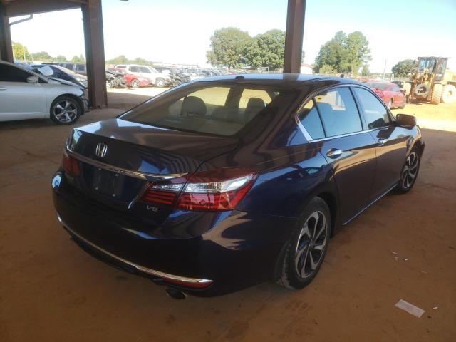 1HGCR3F83HA042199 - 2017 HONDA ACCORD EXL BLUE photo 4