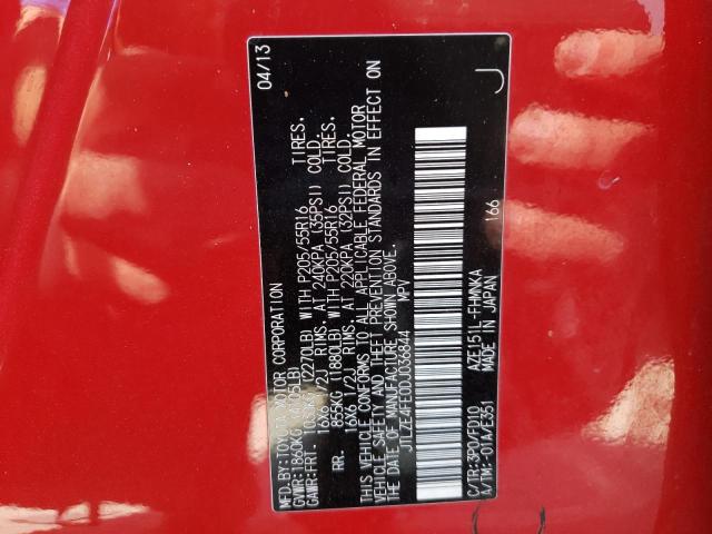 JTLZE4FE0DJ036844 - 2013 TOYOTA SCION XB 红色 照片 10