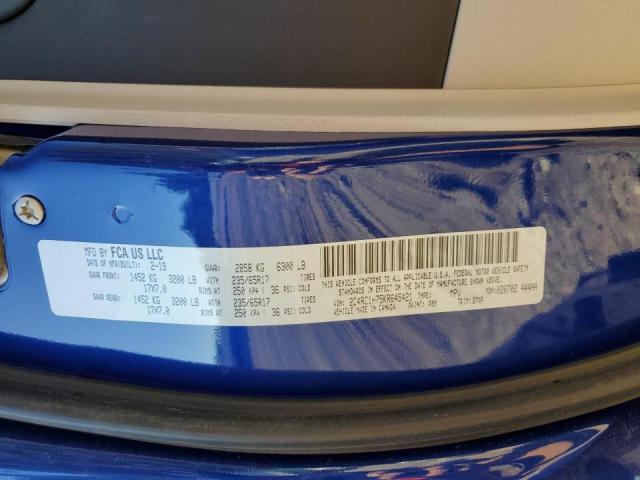 2C4RC1H75KR645421 - 2019 CHRYSLER PACIFICA H BLUE photo 10