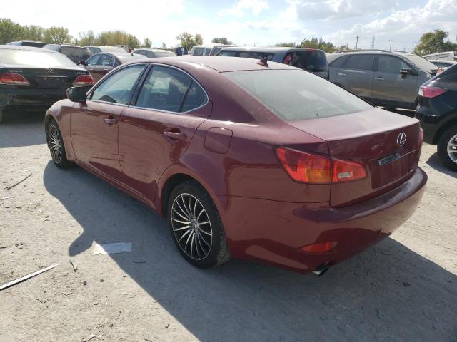 JTHCK262475015009 - 2007 LEXUS IS 250 BURGUNDY photo 3