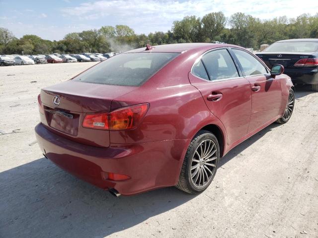 JTHCK262475015009 - 2007 LEXUS IS 250 BURGUNDY photo 4