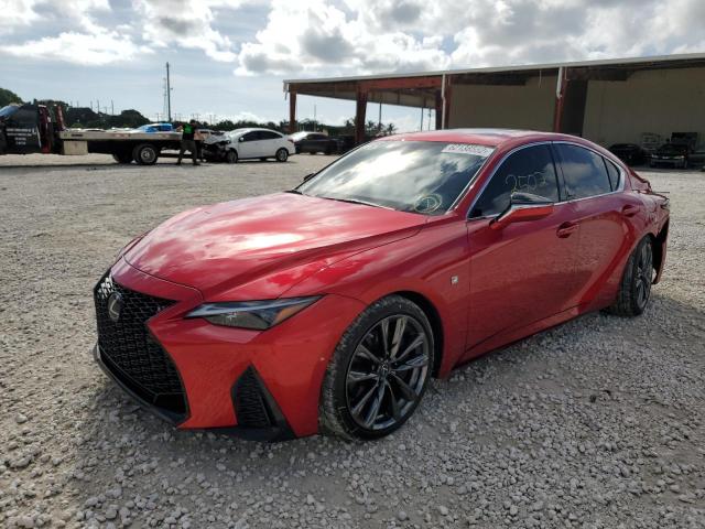 JTHGZ1B28N5054471 - 2022 LEXUS IS 350 F-S RED photo 2