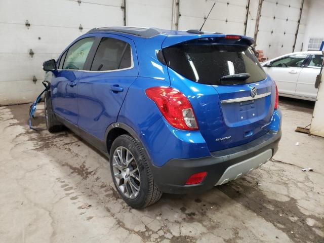 KL4CJ1SM6GB647205 - 2016 BUICK ENCORE SPO BLUE photo 3