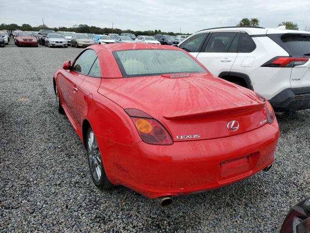 JTHFN48Y030039199 - 2003 LEXUS SC 430 RED photo 3