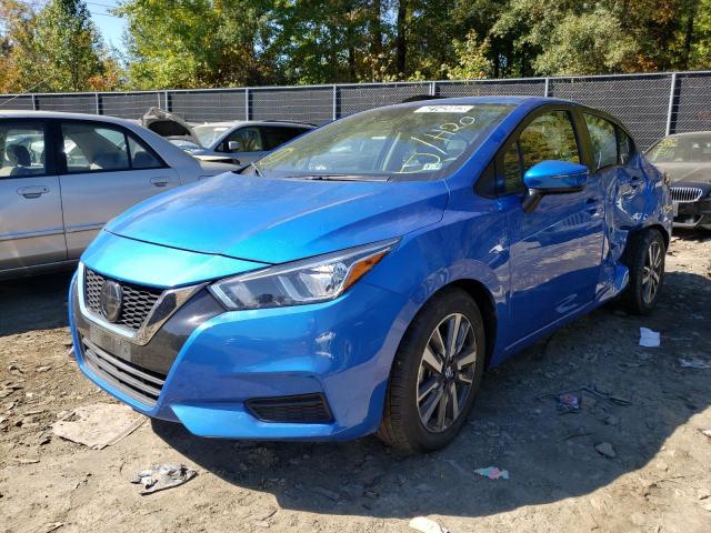 3N1CN8EV2ML871057 - 2021 NISSAN VERSA SV BLUE photo 2