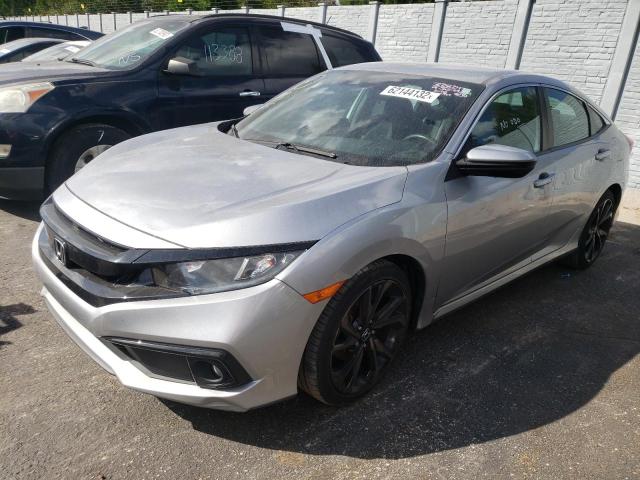 19XFC2F83KE028475 - 2019 HONDA CIVIC SPOR SILVER photo 2