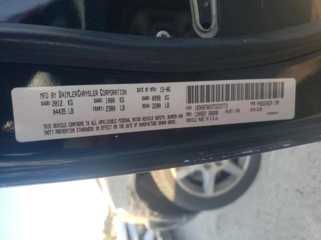 1B3HB78K67D223773 - 2007 DODGE CALIBER R/ BLACK photo 10