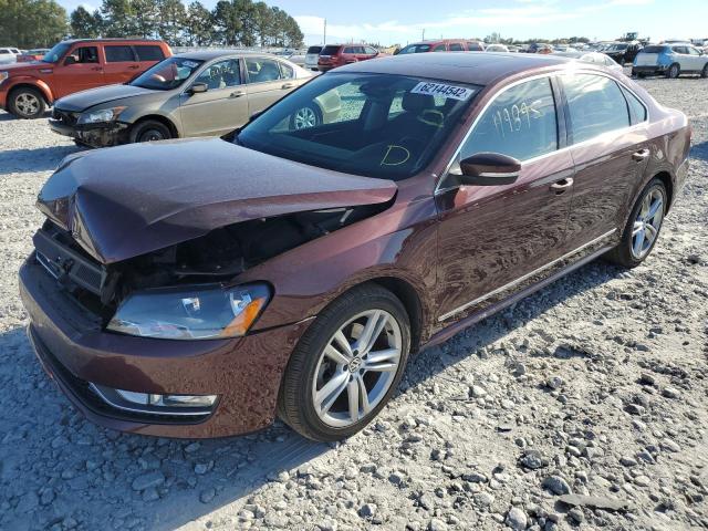 1VWCN7A36EC055765 - 2014 VOLKSWAGEN PASSAT SEL MAROON photo 2