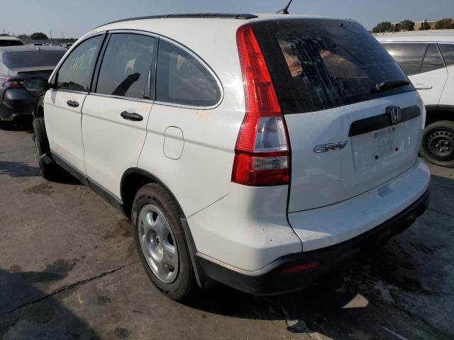 3CZRE38389G701638 - 2009 HONDA CR-V LX WHITE photo 3