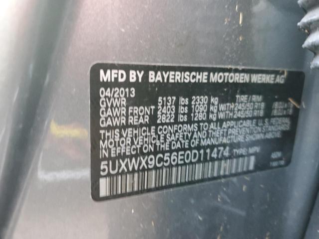 5UXWX9C56E0D11474 - 2014 BMW X3 XDRIVE BEIGE photo 10