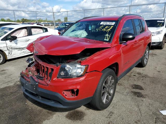 1C4NJCBAXHD152723 - 2017 JEEP COMPASS SP RED photo 2