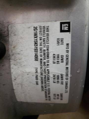 2G1WX15K519314068 - 2001 CHEVROLET MONTE CARL 银色 照片 10