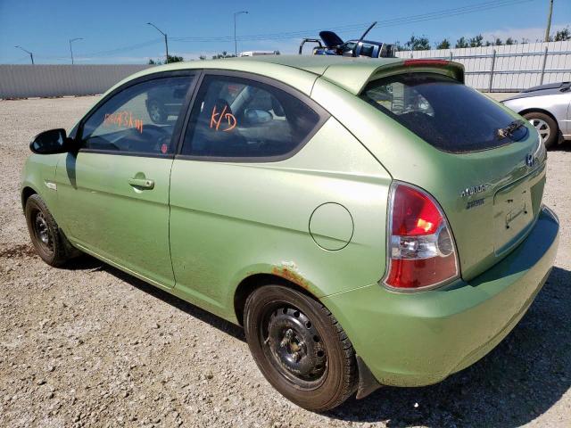 KMHCN35CX8U101775 - 2008 HYUNDAI ACCENT BAS GREEN photo 3