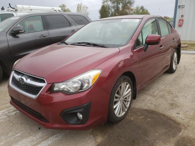 JF1GJAK64DH011387 - 2013 SUBARU IMPREZA LI MAROON photo 2