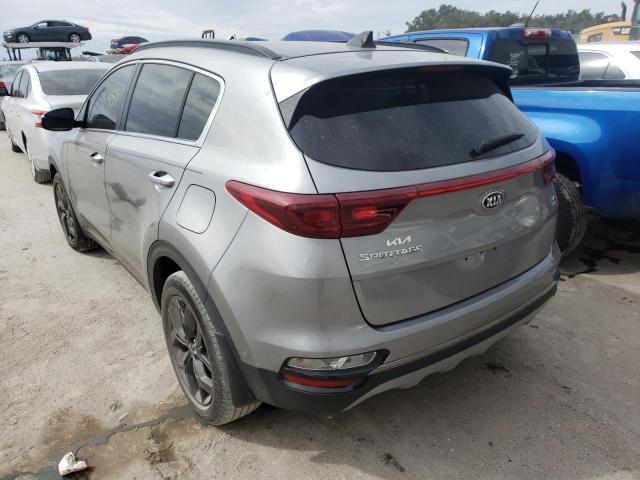 KNDP63AC8L7785452 - 2020 KIA SPORTAGE S SILVER photo 3