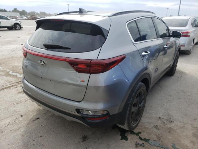 KNDP63AC8L7785452 - 2020 KIA SPORTAGE S SILVER photo 4