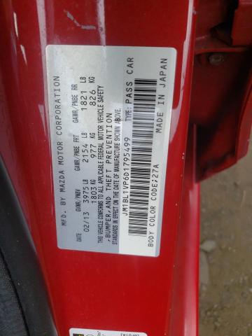 JM1BL1VP6D1795499 - 2013 MAZDA 3 I RED photo 10