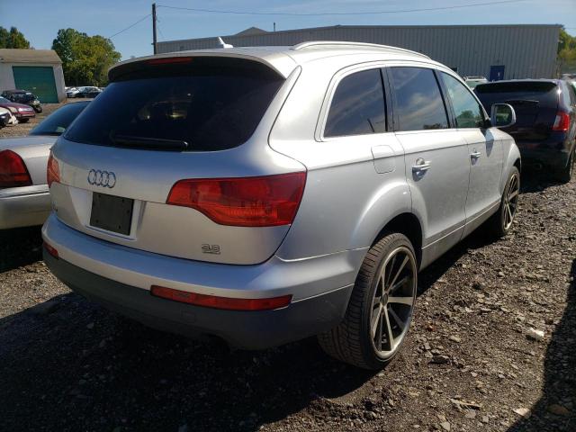 WA1BY74L37D049317 - 2007 AUDI Q7 3.6 QUA SILVER photo 4