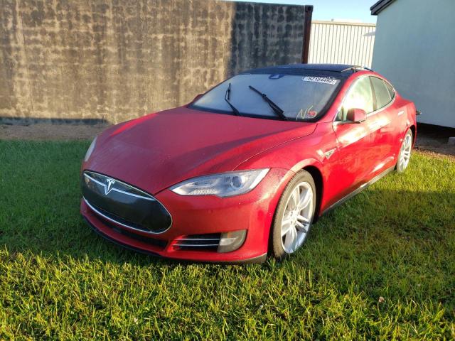 5YJSA1H17EFP54949 - 2014 TESLA MODEL S Կարմիր լուսանկար 2