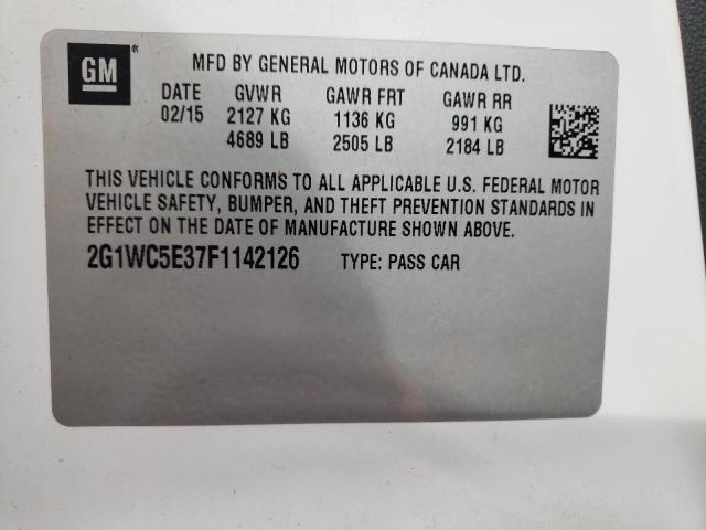 2G1WC5E37F1142126 - 2015 CHEVROLET IMPALA LIM WHITE photo 10