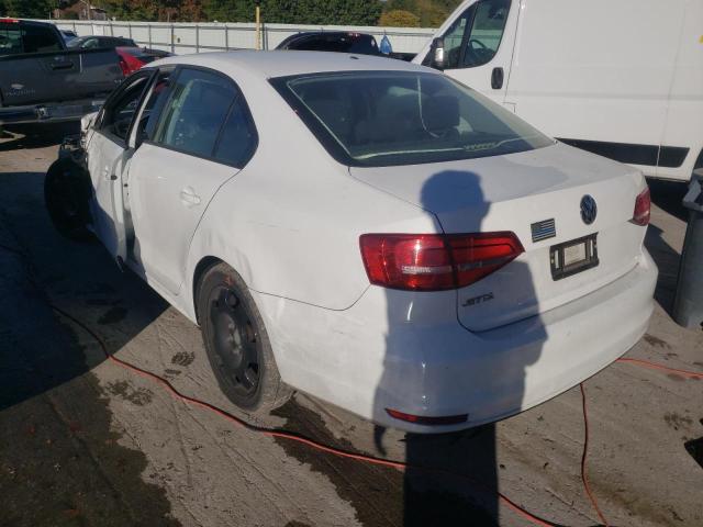 3VW2K7AJ1FM303469 - 2015 VOLKSWAGEN JETTA BASE WHITE photo 3