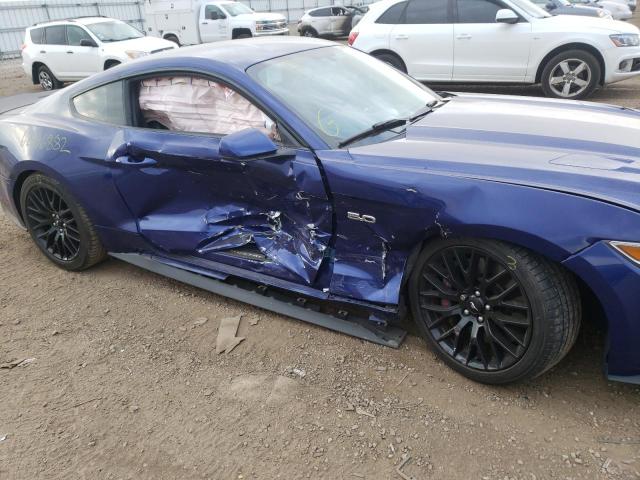 1FA6P8CF8G5277745 - 2016 FORD MUSTANG GT BLUE photo 9