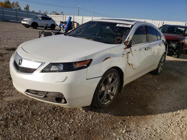 19UUA9F75DA800589 - 2013 ACURA TL ADVANCE WHITE photo 2