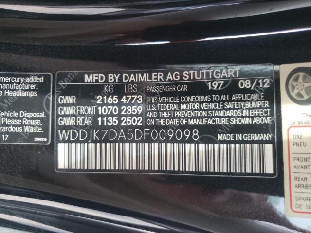 WDDJK7DA5DF009098 - 2013 MERCEDES-BENZ SL 550 BLACK photo 10