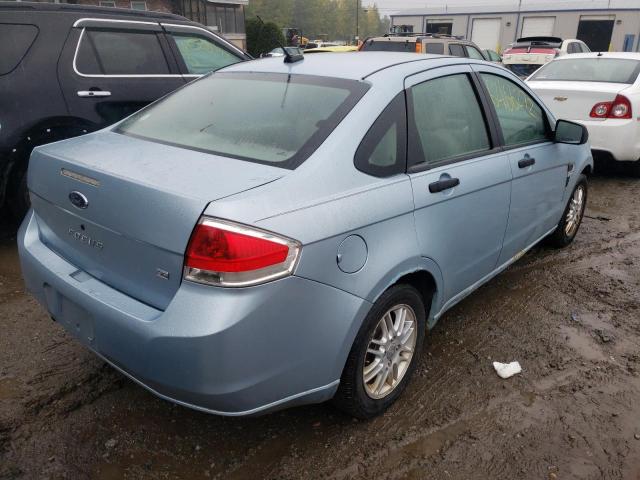 1FAHP35N88W136461 - 2008 FORD FOCUS SE/S BLUE photo 4