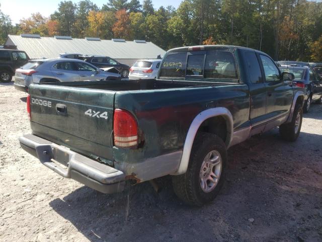 1B7GG22N71S271822 - 2001 DODGE DAKOTA GREEN photo 4