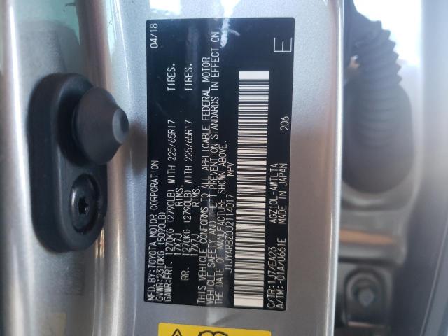 JTJYARBZ0J2****** - 2018 LEXUS NX 300 BAS 银色 照片 10