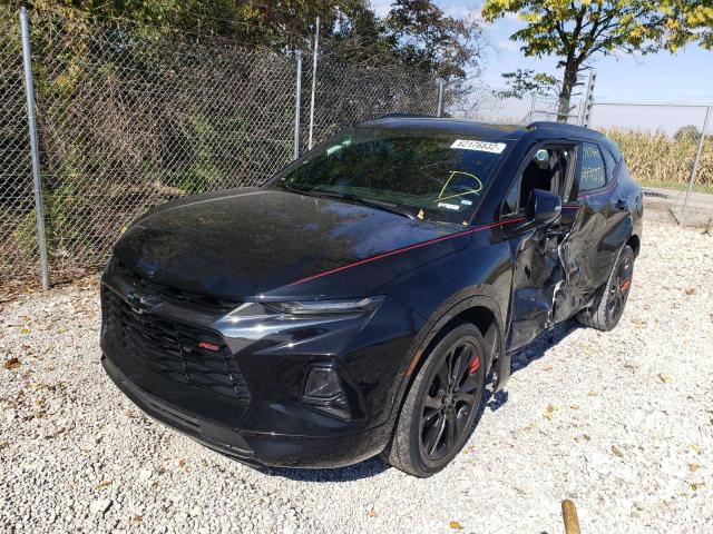 3GNKBERS8KS696663 - 2019 CHEVROLET BLAZER RS BLACK photo 2