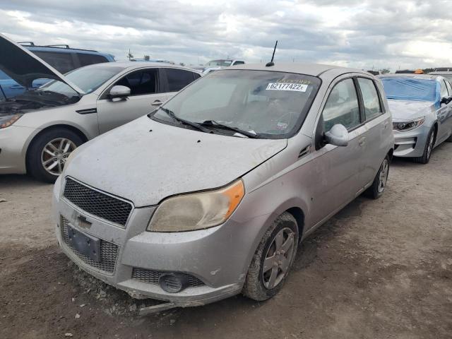 KL1TD66E59B617037 - 2009 CHEVROLET AVEO LS SILVER photo 2