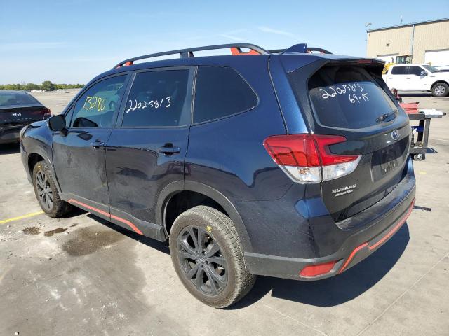 JF2SKARC2MH582522 - 2021 SUBARU FORESTER S BLUE photo 3