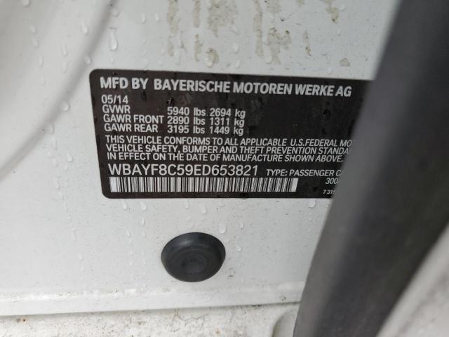 WBAYF8C59ED653821 - 2014 BMW 750 LXI WHITE photo 10
