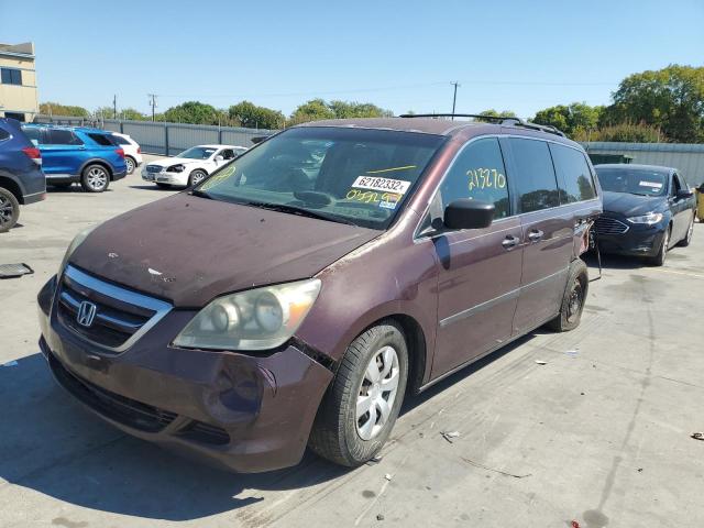 5FNRL38207B035297 - 2007 HONDA ODYSSEY LX MAROON photo 2