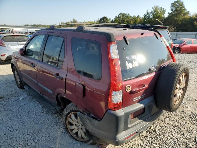 SHSRD78816U411778 - 2006 HONDA CRV BURGUNDY photo 3