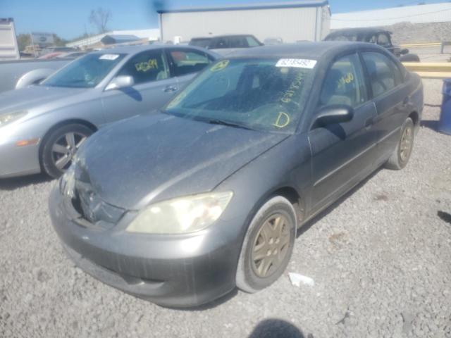 2HGES16385H573353 - 2005 HONDA CIVIC DX V GRAY photo 2