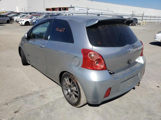 JTDJT923675077945 - 2007 TOYOTA YARIS SILVER photo 3